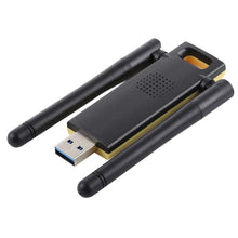 Load image into Gallery viewer, AC1200Mbps 2.4GHz &amp; 5GHz Dual Band USB 3.0 WiFi Adapter External Network Card with 2 External Antenna, AC1200Mbps USB 3.0