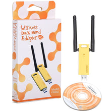 Load image into Gallery viewer, AC1200Mbps 2.4GHz &amp; 5GHz Dual Band USB 3.0 WiFi Adapter External Network Card with 2 External Antenna, AC1200Mbps USB 3.0