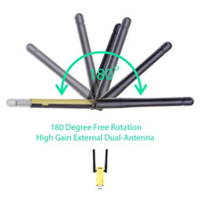 Load image into Gallery viewer, AC1200Mbps 2.4GHz &amp; 5GHz Dual Band USB 3.0 WiFi Adapter External Network Card with 2 External Antenna, AC1200Mbps USB 3.0