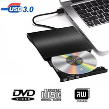 Load image into Gallery viewer, Brushed Texture USB 3.0 POP-UP Mobile External DVD-Rw DVD / CD Rewritable Drive External ODD &amp; HDD Device, Brushed Texture DVD(B)