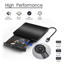 Load image into Gallery viewer, Brushed Texture USB 3.0 POP-UP Mobile External DVD-Rw DVD / CD Rewritable Drive External ODD &amp; HDD Device, Brushed Texture DVD(B)
