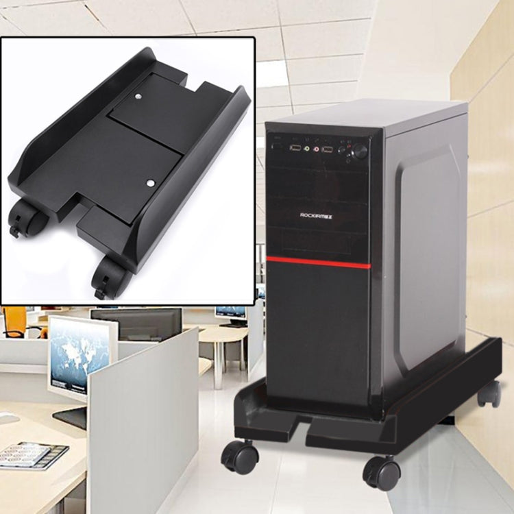 Computer Mainframe Host Adjustable Bracket  with Wheel, Size: S, H Type (Black), H Type (White)
