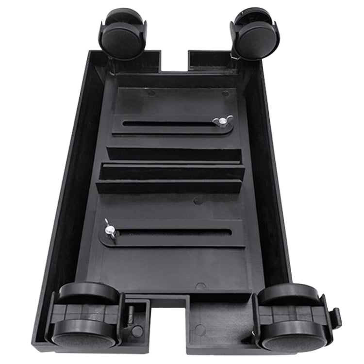 Computer Mainframe Host Adjustable Bracket  with Wheel, Size: S, H Type (Black), H Type (White)