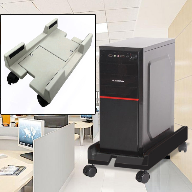 Computer Mainframe Host Adjustable Bracket  with Wheel, Size: S, H Type (Black), H Type (White)