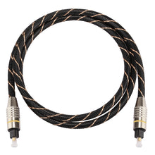 Load image into Gallery viewer, 1m OD6.0mm Gold Plated Metal Head Woven Net Line Toslink Male to Male Digital Optical Audio Cable, Length: 1m