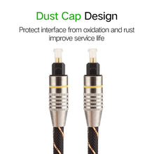 Load image into Gallery viewer, 1m OD6.0mm Gold Plated Metal Head Woven Net Line Toslink Male to Male Digital Optical Audio Cable, Length: 1m