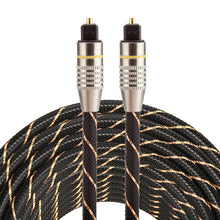 Load image into Gallery viewer, 10m OD6.0mm Gold Plated Metal Head Woven Net Line Toslink Male to Male Digital Optical Audio Cable, Length: 10m