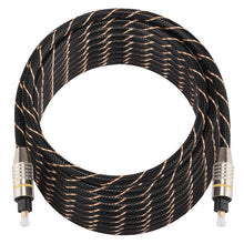 Load image into Gallery viewer, 10m OD6.0mm Gold Plated Metal Head Woven Net Line Toslink Male to Male Digital Optical Audio Cable, Length: 10m