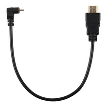 Load image into Gallery viewer, 30cm 4K HDMI Male to Micro HDMI Positive Angled Male Gold-plated Connector Adapter Cable, 30cm Positive