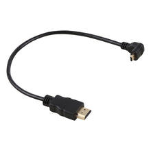 Load image into Gallery viewer, 30cm 4K HDMI Male to Micro HDMI Reverse Angled Male Gold-plated Connector Adapter Cable, 30cm Reverse