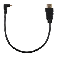 Load image into Gallery viewer, 30cm 4K HDMI Male to Micro HDMI Reverse Angled Male Gold-plated Connector Adapter Cable, 30cm Reverse