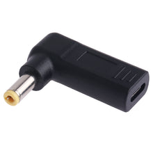 Load image into Gallery viewer, USB-C / Type-C Female to 5.5 x 2.5mm Male Plug Elbow Adapter Connector, 5.5 x 2.5mm Elbow