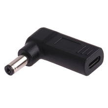Load image into Gallery viewer, USB-C / Type-C Female to 5.5 x 2.1mm Male Plug Elbow Adapter Connector, 5.5 x 2.1mm Elbow