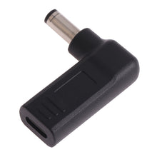 Load image into Gallery viewer, USB-C / Type-C Female to 5.5 x 2.1mm Male Plug Elbow Adapter Connector, 5.5 x 2.1mm Elbow