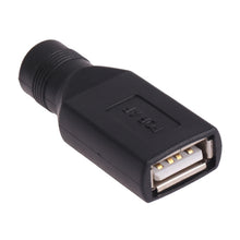 Load image into Gallery viewer, USB Female to 5.5 x 2.1mm Female Plug Adapter Connector, USB Female to 5.5 x 2.1mm