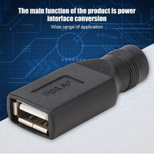 Load image into Gallery viewer, USB Female to 5.5 x 2.1mm Female Plug Adapter Connector, USB Female to 5.5 x 2.1mm