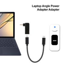 Load image into Gallery viewer, 2.5 x 0.7mm Male to USB-C / Type-C Female Plug Elbow Adapter Connector, 2.5 x 0.7mm Elbow