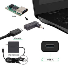 Load image into Gallery viewer, USB-C / Type-C Female to 3.0 x 1.1mm Male Plug Elbow Adapter Connector, 3.0 x 1.1mm Elbow