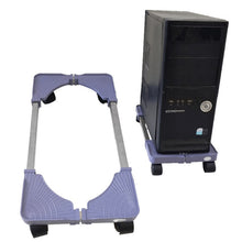 Load image into Gallery viewer, Computer Mainframe Host Adjustable Mobile Base Bracket with Wheel, 43-55cm Length Adjustable, 22-34cm Width Adjustable, H Type