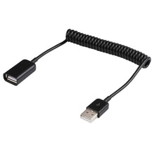 Load image into Gallery viewer, 1m USB-A Male to USB-A Female Spring Coiled Cable, AM to AF, Length: 1.0m