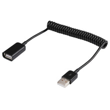 Load image into Gallery viewer, 1m USB-A Male to USB-A Female Spring Coiled Cable, AM to AF, Length: 1.0m