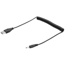 Load image into Gallery viewer, 1.5m USB to DC 3.5mm Power Spring Coiled Cable, AM to DC 3.5mm, Length: 1.5m