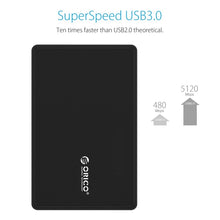 Load image into Gallery viewer, ORICO 2588US3 USB3.0 External Hard Disk Box Storage Case for 2.5 inch SATA HDD / SSD 9.5mm Laptop PC