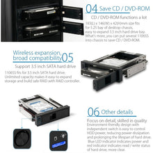Load image into Gallery viewer, ORICO 1106SS CD-ROM Space HDD Mobile Rack Internal 3.5 inch HDD Convertor Enclosure