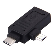 Load image into Gallery viewer, USB-C / Type-C Male + Micro USB Male to USB 2.0 Female Adapter, USB 2.0