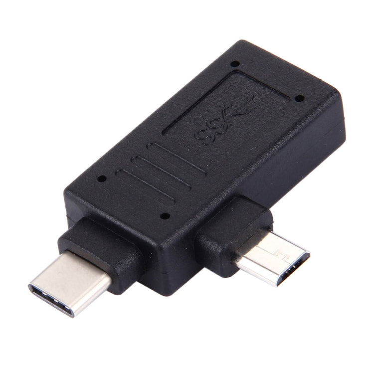 USB-C / Type-C Male + Micro USB Male to USB 3.0 Female Adapter, USB 3.0