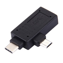 Load image into Gallery viewer, USB-C / Type-C Male + Micro USB Male to USB 3.0 Female Adapter, USB 3.0
