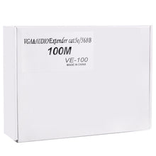 Load image into Gallery viewer, VGA &amp; Audio Extender 1920x1440 HD 100m Cat5e / 6-568B Network Cable Sender Receiver Adapter, Transmission Distance: 100m