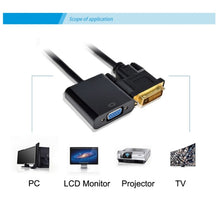 Load image into Gallery viewer, DVI-D 24+1 Pin Man to VGA 15 Pin HDTV Adapter Converter, DVI-D 24+1 Pin