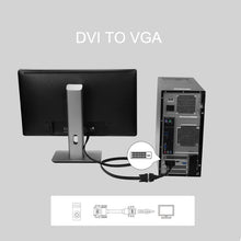 Load image into Gallery viewer, DVI-D 24+1 Pin Man to VGA 15 Pin HDTV Adapter Converter, DVI-D 24+1 Pin