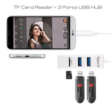 Load image into Gallery viewer, 2 in 1 USB 3.1 USB-C / Type-C to USB 2.0 COMBO 3 Ports HUB + TF Card Reader, 3 Ports USB+TF Card