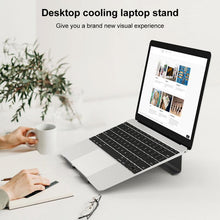 Load image into Gallery viewer, Aluminum Cooling Stand for Laptop, Suitable for Mac Air, Mac Pro,  iPad, and Other 11-17 inch Laptops, Aluminum Stand Grey, Aluminum Stand Gold, Aluminum Stand Silver