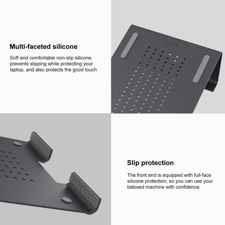 Aluminum Cooling Stand for Laptop, Suitable for Mac Air, Mac Pro,  iPad, and Other 11-17 inch Laptops, Aluminum Stand Grey, Aluminum Stand Gold, Aluminum Stand Silver