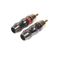 Load image into Gallery viewer, REXLIS TR026 2 PCS RCA Male Plug Audio Jack Gold Plated Adapter for DIY Audio Cable &amp; Video cable, RCA Male