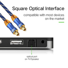 Load image into Gallery viewer, EMK LSYJ-A 2m OD6.0mm Gold Plated Metal Head Toslink Male to Male Digital Optical Audio Cable, Length: 2m