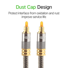 Load image into Gallery viewer, EMK YL-A 3m OD8.0mm Gold Plated Metal Head Toslink Male to Male Digital Optical Audio Cable, Length: 3m