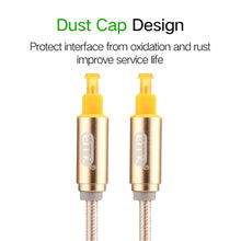 Load image into Gallery viewer, EMK 3m OD4.0mm Gold Plated Metal Head Woven Line Toslink Male to Male Digital Optical Audio Cable, Length: 3m