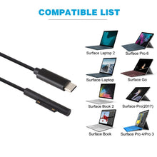 Load image into Gallery viewer, USB-C / Type-C to 6 Pin Magnetic Male Laptop Power Charging Cable for Microsoft Surface Pro 7 / 6 / 5 , Cable Length: about 1.5m, for Microsoft Surface Pro 7 / 6 / 5
