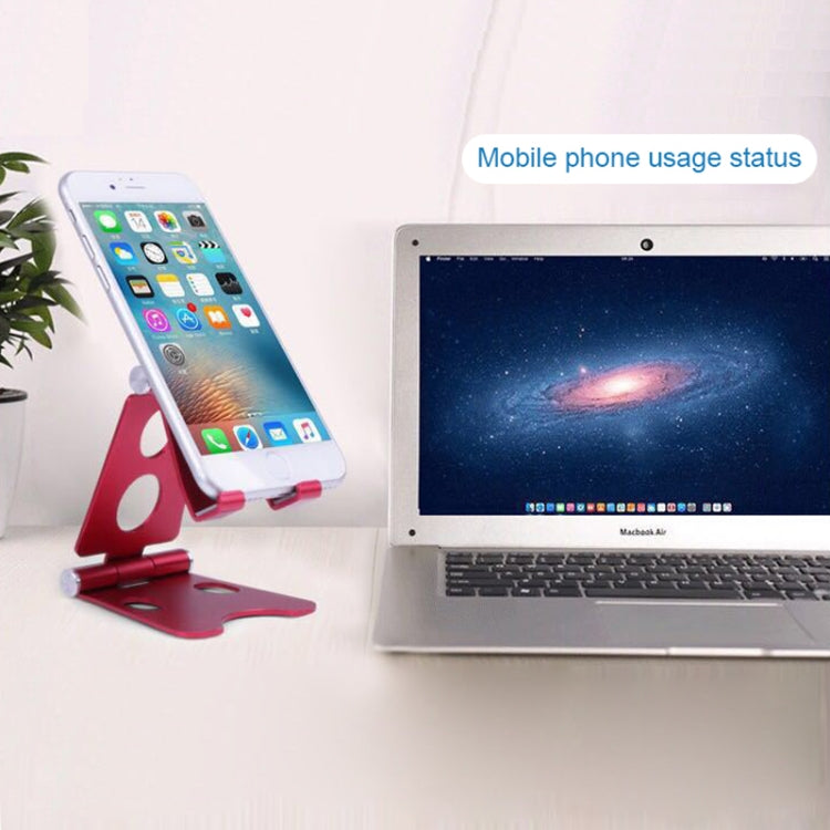 ROOSTAND R2 Aluminum Alloy Mobile Desktop Tablet Bracket Double Folding Lazy Artifact, Size: 6.4x7x9cm