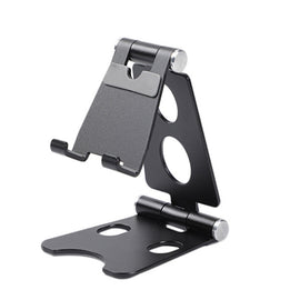 ROOSTAND R2 Aluminum Alloy Mobile Desktop Tablet Bracket Double Folding Lazy Artifact, Size: 6.4x7x9cm
