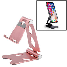 Load image into Gallery viewer, ROOSTAND R2 Aluminum Alloy Mobile Desktop Tablet Bracket Double Folding Lazy Artifact, Size: 6.4x7x9cm, R2  Rose Gold, R2  Rose Red, R2  Silver, R2 Black, R2 Champagne Gold