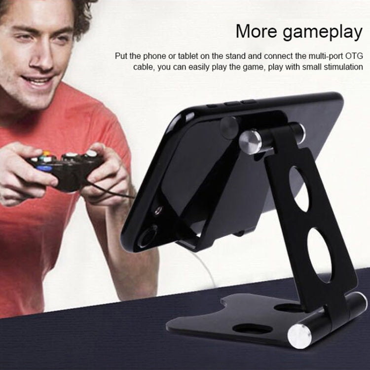 ROOSTAND R2 Aluminum Alloy Mobile Desktop Tablet Bracket Double Folding Lazy Artifact, Size: 6.4x7x9cm, R2  Rose Gold, R2  Rose Red, R2  Silver, R2 Black, R2 Champagne Gold