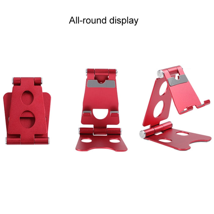ROOSTAND R2 Aluminum Alloy Mobile Desktop Tablet Bracket Double Folding Lazy Artifact, Size: 6.4x7x9cm, R2  Rose Gold, R2  Rose Red, R2  Silver, R2 Black, R2 Champagne Gold