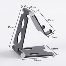 Load image into Gallery viewer, ROOSTAND R2 Aluminum Alloy Mobile Desktop Tablet Bracket Double Folding Lazy Artifact, Size: 6.4x7x9cm, R2  Rose Gold, R2  Rose Red, R2  Silver, R2 Black, R2 Champagne Gold