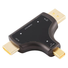 Load image into Gallery viewer, D62A DisplayPort + Mini DP + HDMI Male to HDMI Female 3 in 1 Adapter, D62A