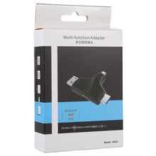 Load image into Gallery viewer, D62A DisplayPort + Mini DP + HDMI Male to HDMI Female 3 in 1 Adapter, D62A